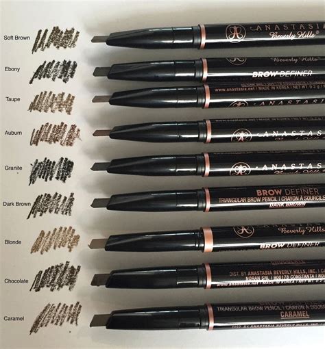 anastasia eyebrow pencil colors|More.